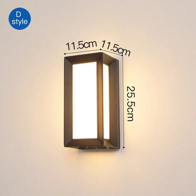 Led vanjska zidna svjetiljka Led vanjska zidna svjetiljka Vodootporna svjetiljka Vanjska Porche Led svjetiljka BEZ osvjetljenja senzora pokreta