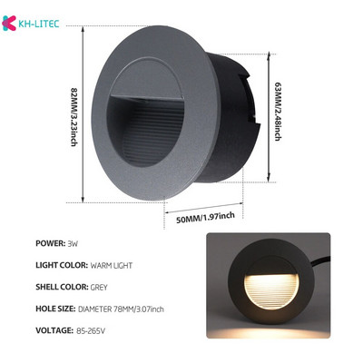 Ugradbena Led zidna svjetiljka Topla/bijela boja Svjetlo za stepenice AC85-265V Stepenička svjetiljka Rasvjeta za hodnik Unutarnja Vanjska Vrtna Ulica