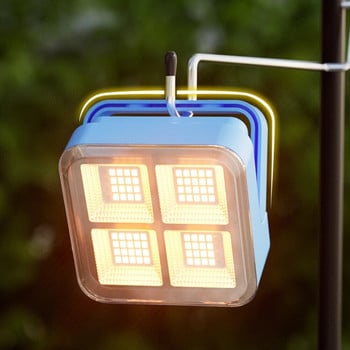 Φωτιστικό Κάμπινγκ Σκηνής Ηλιακό Φωτιστικό Πλημμύρας Ανακλαστήρας LED εξωτερικού χώρου Spotlight Επαναφορτιζόμενος Προβολέας Κατασκευής Φωτισμός επισκευής