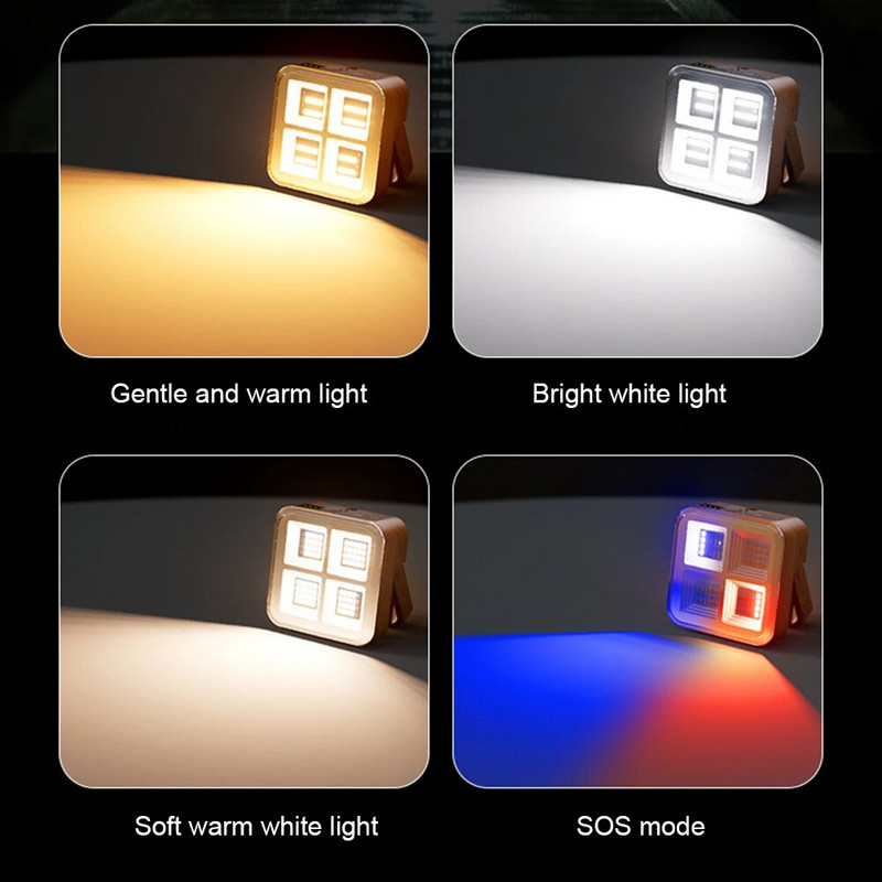 Stovyklavietės palapinės lempa saulės prožektorių šviesa lauko LED reflektorius prožektorius įkraunamas prožektorius statybinių lempų remonto apšvietimas