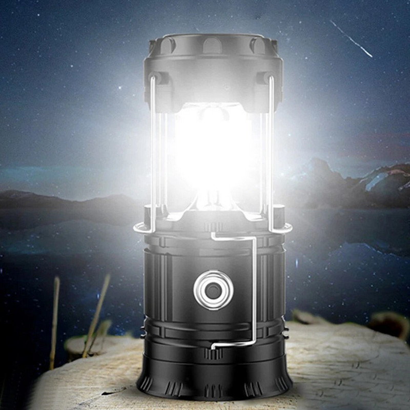 Vanjska svjetiljka za kampiranje Solarna višenamjenska kućanska prijenosna jaka svjetiljka Punjenje lanterne za nuždu Koristite 18650 bateriju
