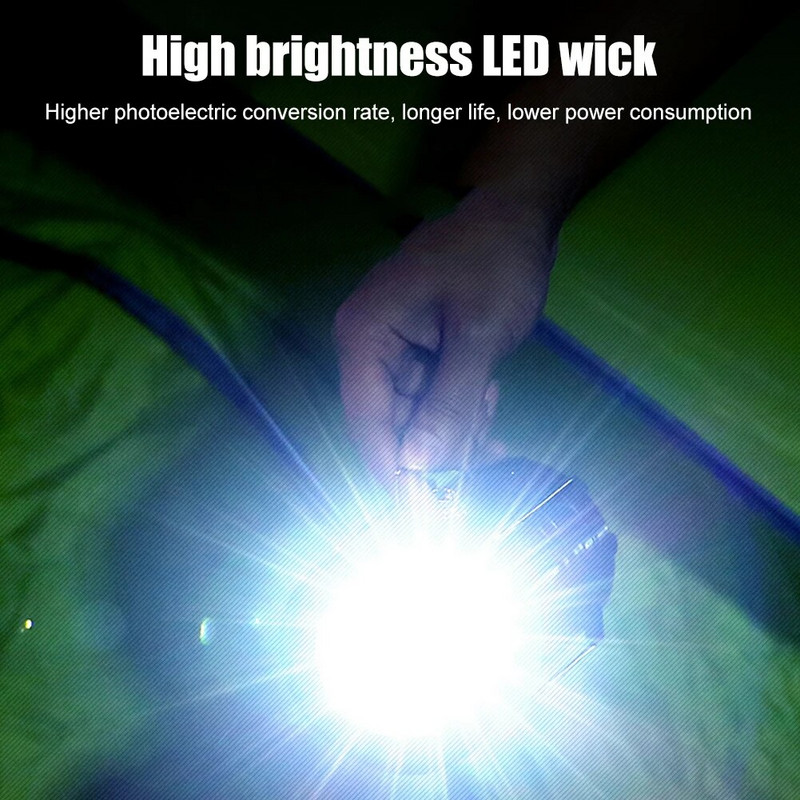 Vanjska svjetiljka za kampiranje Solarna višenamjenska kućanska prijenosna jaka svjetiljka Punjenje lanterne za nuždu Koristite 18650 bateriju