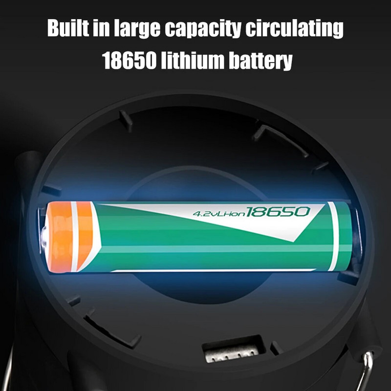 Vanjska svjetiljka za kampiranje Solarna višenamjenska kućanska prijenosna jaka svjetiljka Punjenje lanterne za nuždu Koristite 18650 bateriju