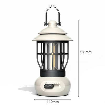 Vintage lampa za kampiranje Baterijska prijenosna vodootporna svjetiljka za šator Ručna konjska svjetiljka Vanjska ambijentalna rasvjeta za ribolov