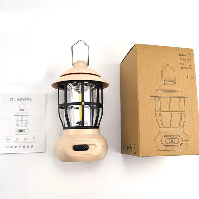 Vintage lampa za kampiranje Baterijska prijenosna vodootporna svjetiljka za šator Ručna konjska svjetiljka Vanjska ambijentalna rasvjeta za ribolov