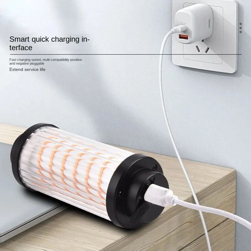 Prijenosna svjetiljka za kampiranje Načini rada Punjivo svjetlo za šator Indikator snage s prstenom za vješanje za hitne slučajeve planinarenja i ribolova