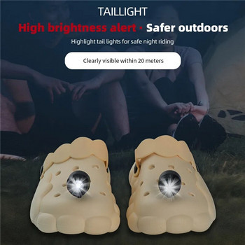 2τμχ Φωτιστικό LED για Croc Παπούτσια Light IPX5 Αδιάβροχο Φωτιστικό Παπουτσιών για Πεζοπορία Σκύλου Φωτιστικό Κάμπινγκ Πεζοπορίας για Ενήλικες Παιδικό Διακοσμητικό