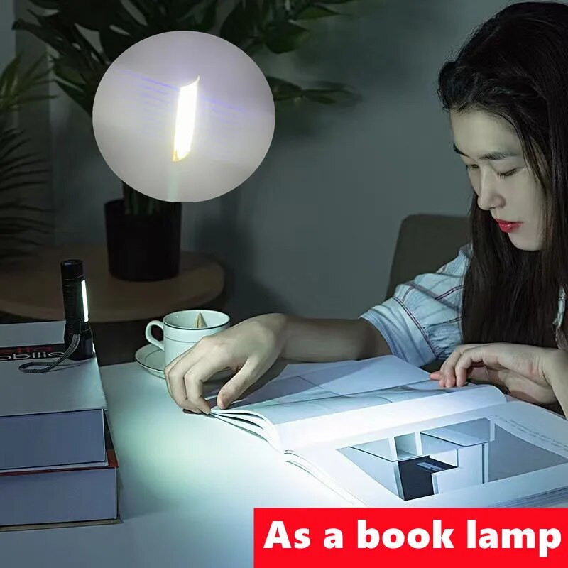 Muunnn LED portabil 3 moduri Lanternă reîncărcabilă cu zoom Lanternă LED Lanternă XPE COB cu lumină de camping rezistentă la apă