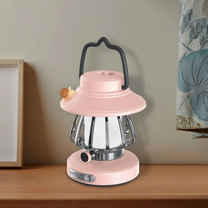 Slatka baterijska svjetiljka u obliku puža tipa C Punjenje, viseća, kreativna svjetiljka, bezstupanjsko prigušivanje s kukicom, 3 načina osvjetljenja za planinarenje, penjanje na dvorištu