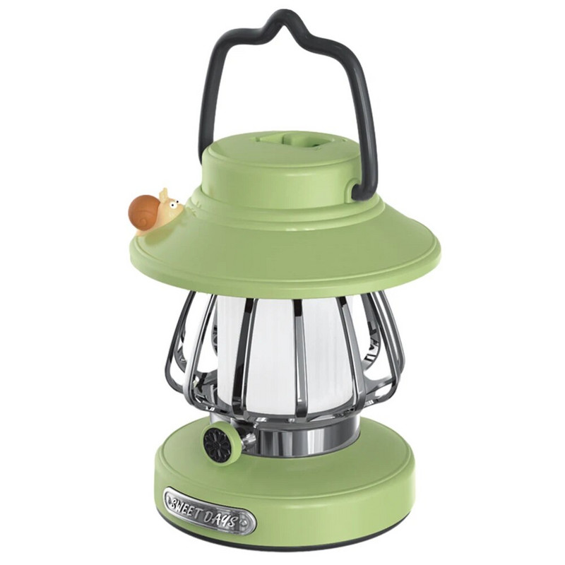 Slatka baterijska svjetiljka u obliku puža tipa C Punjenje, viseća, kreativna svjetiljka, bezstupanjsko prigušivanje s kukicom, 3 načina osvjetljenja za planinarenje, penjanje na dvorištu