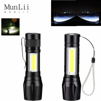 Lanterna portabila LED XPE COB Lanterna cu 3 moduri Reincarcabila Zoom Lanterna Lumina rezistenta la apa pentru camping