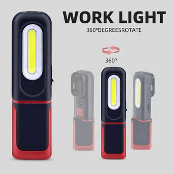 LED MiniWork Light, магнитно плоско фенерче, 3 режима, преносимо ултра-леко, ярко, водоустойчиво джобно осветление за работа, къмпинг