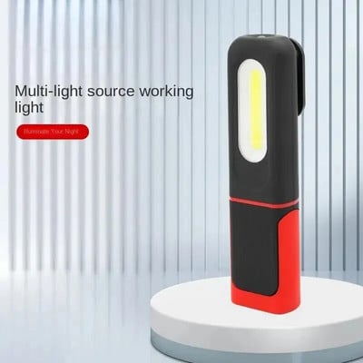 LED MiniWork Light, Magnetic Flat Flashlight, 3 Modes Portable Ultra-Light Bright Waterproof Pocket Light for Working, Camping