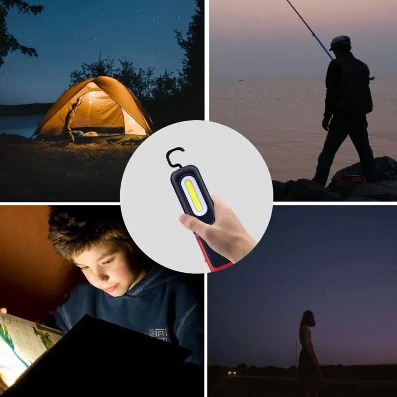 LED MiniWork Light, Magnetic Flat Flashlight, 3 Modes Portable Ultra-Light Bright Vodootporna džepna svjetiljka za rad, kampiranje