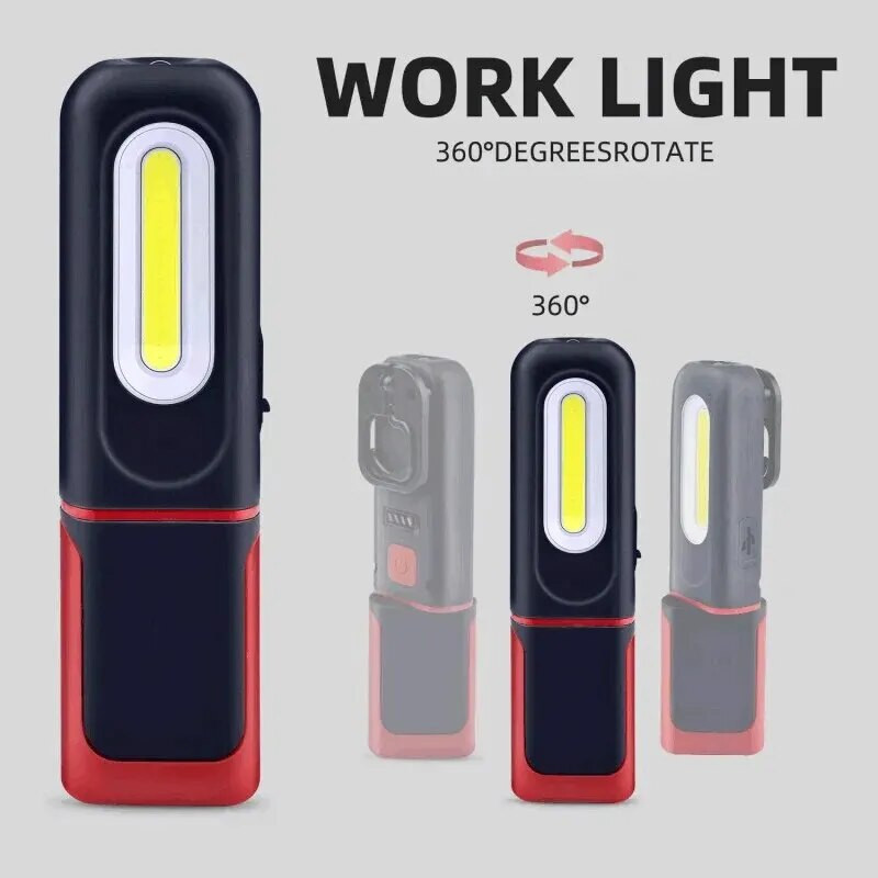 LED MiniWork Light, Magnetic Flat Flashlight, 3 Modes Portable Ultra-Light Bright Vodootporna džepna svjetiljka za rad, kampiranje