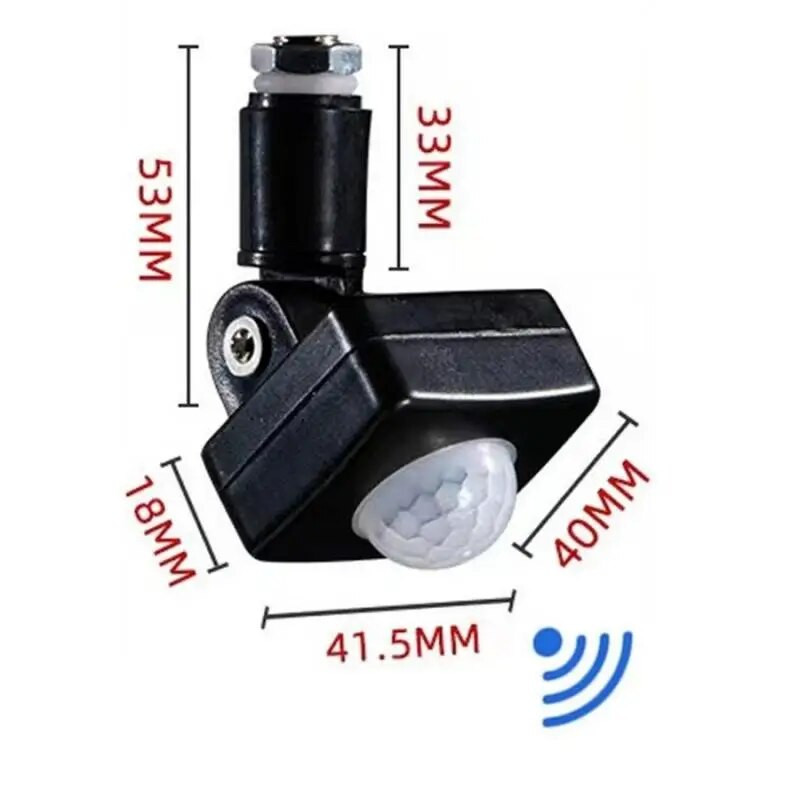 Aubess AC85-265V IP65 senzor pokreta podesivi PIR prekidač Ultratanki LED reflektor PIR vodootporni vanjski senzor pokreta prekidač