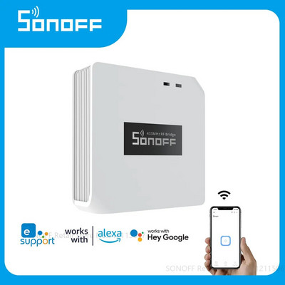 SONOFF RF BridgeR2 WiFi 433 MHz Безжичен контролер Дистанционно управление Smart Home Security Automation Работи за Google Home, Alexa