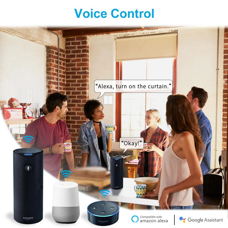 Tuya Smart Life EU WiFi Rolo Sklopka za zavjese za motorizirane rolete s daljinskim upravljanjem Google Home Aelxa Echo Smart Home