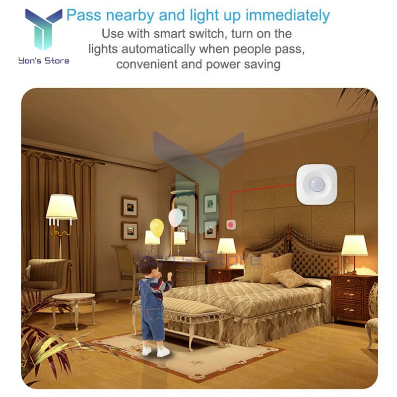 Tuya ZigBee/WiFi PIR senzor pokreta Bežični infracrveni detektor Sigurnosni protuprovalni alarm Senzor Smart life Kompatibilna kontrola s aplikacijom