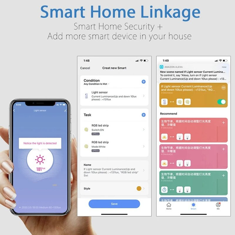 Senzor svjetla Inteligentni senzor kućne rasvjete Kontrola veze Senzor svjetline Senzor svjetline Osvjetljenje Tuya Zigbee