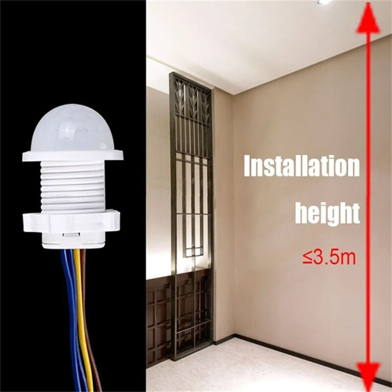 110v 220v Home Outdoor Indoor Infrared Light Sensor Motion 45s Time Delay Home Lighting PIR Διακόπτης LED Sensitive Night Lamp