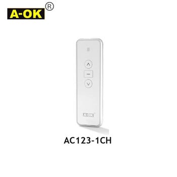 A-OK AC123 1/2/6/16-CH Remote Controller RF433 Transmitter for A OK Electric Curtian Motor, Wireless Control Intelligent Home