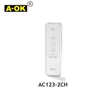 A-OK AC123 1/2/6/16-CH Remote Controller RF433 Transmitter for A OK Electric Curtian Motor, Wireless Control Intelligent Home