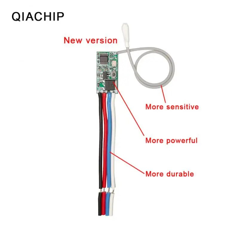 Belaidžio nuotolinio valdymo jungiklio imtuvo modulis Mikro modulio Rf relės imtuvas Universalus šviesos jungiklis 1ch Dc 3.6v-24v 433 Mhz