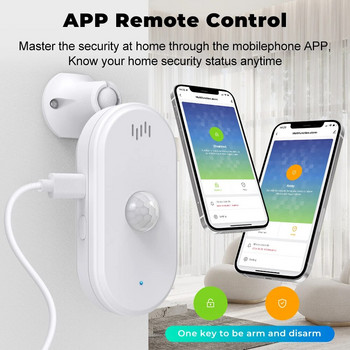 SMATRUL Tuya Smart Wifi Pir Motion Sensor Usb Home Security System Detector Alarm App Remote Control Timing Arming