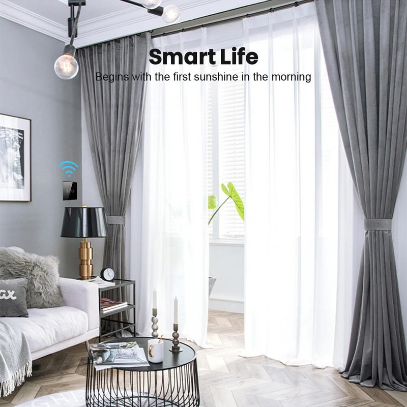 AVATTO Tuya WiFi Smart Curtain jungiklis, skirtas ES / JAV Smart Home Roller Shutter elektrinės variklio žaliuzės, veikia Alexa, Google Home