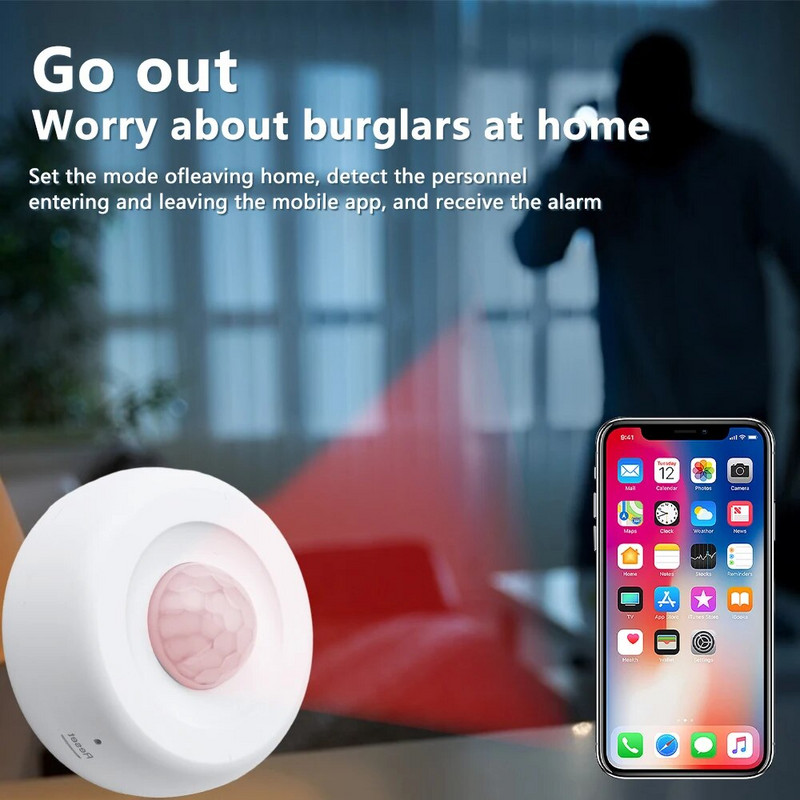 EweLink Zigbee PIR senzor detekcije pokreta Sigurnost Senzor protuprovalnog alarma Smart Life Kontrola aplikacije Podrška Alexa Google Smart Home