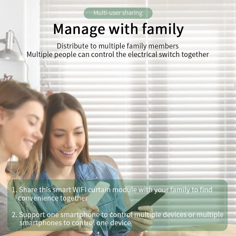 „Tuya Smart WiFi“ užuolaidų jungiklis, susukamas užraktas RF433MHz nuotolinio valdymo pultas, skirtas „Smart Life“ programos palaikymui „Google Home Alexa“