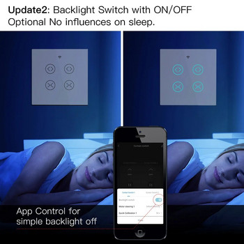 MOES Tuya Smart Life WiFi 2 Διακόπτης διπλής κουρτίνας για ηλεκτρικό μοτέρ με ρολό με το Google Home Alexa Voice