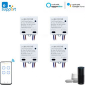 BASIC-2.4G viedais slēdzis Ewelink APP/WeChat sīklietotnes tālvadības pults Viedās mājas automatizācijas modulis Darbs ar Ewelink 2.4G vārteju