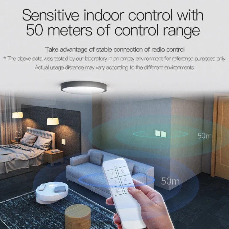 BASIC-2.4G viedais slēdzis Ewelink APP/WeChat sīklietotnes tālvadības pults Viedās mājas automatizācijas modulis Darbs ar Ewelink 2.4G vārteju