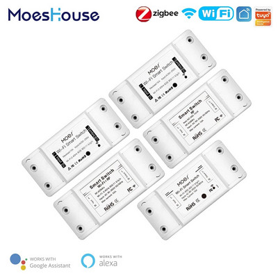 MOES DIY Bluetooth Wi-Fi Smart Light Switch Timer Smart Life APP Bežični daljinski upravljač Radi s Alexa Google Home