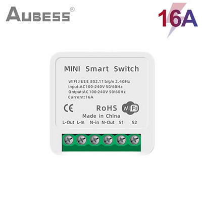 16A eWeLink Wifi MINI Smart Switch DIY 2-way Control DIY Module Breaker APP Remote Control Timer Radi s Alexa Google Home