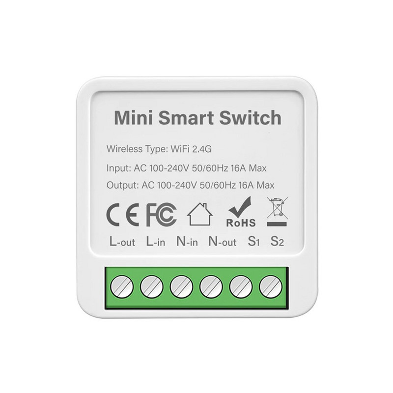 16A eWeLink Wifi MINI Smart Switch DIY 2-way Control DIY Module Breaker APP Remote Control Timer Radi s Alexa Google Home
