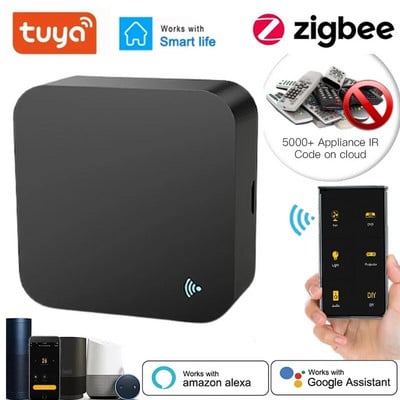 Tuya Zigbee pametni IR daljinski upravljač Univerzalni infracrveni daljinski upravljač za pametni dom za AC TV DVD radi s Alexa Google Home