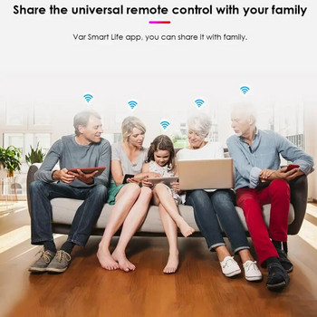 Τηλεχειριστήριο Smart IR Tuya Smart Life For Smart Home Automation Αντικαταστήστε το τηλεχειριστήριο ανεμιστήρα DVD της τηλεόρασης Λειτουργεί με την Alexa Google Home
