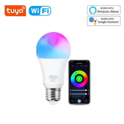 Gleco Tuya Wifi Led žarulja Bluetooth LED žarulja RGB E27 Zigbee Led žarulje Pametna kućna rasvjeta radi s Alexa Amazon, Google