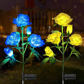 5 Head LED Solar Simulation Rose Flower Solar LED Light Κήπος Αυλή γκαζόν Νυχτερινό φωτιστικό Τοπίο Διακόσμηση σπιτιού Φωτιστικό λουλουδιών