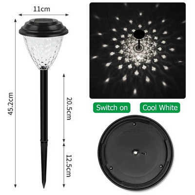 Vanjske vrtne ukrasne svjetiljke za travnjak na solarni pogon LED bajkovita svjetla za dvorišnu stazu Ulična dekoracija Vodootporna Besplatna dostava