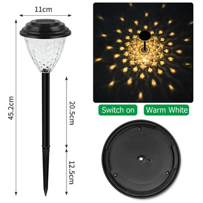 Vanjske vrtne ukrasne svjetiljke za travnjak na solarni pogon LED bajkovita svjetla za dvorišnu stazu Ulična dekoracija Vodootporna Besplatna dostava