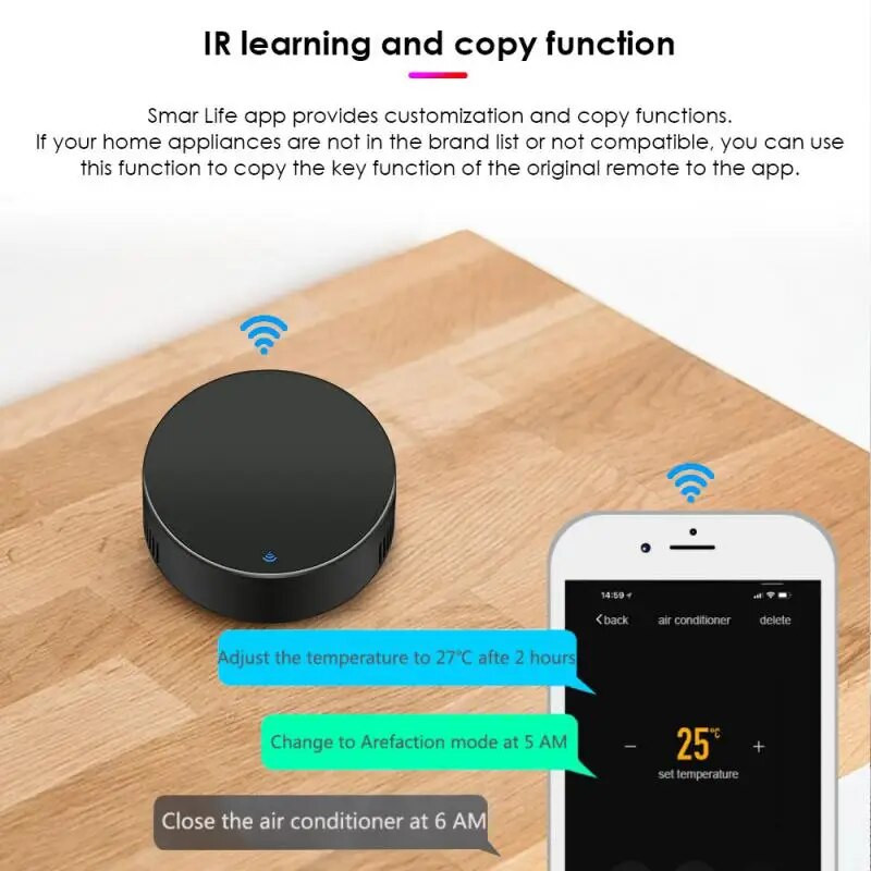 IR daljinski upravljač Smart Wifi Univerzalni infracrveni Tuya za upravljanje pametnim domom za AUD AC TV DVD Radi s Alexa Google Home