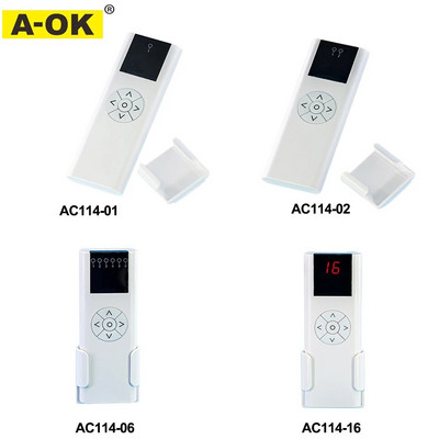 A-OK AC114 01/02/06/16 Канален ръчен излъчвател за безжичен дистанционен контролер за дома AOK RF433 curtian motor/tubular motor