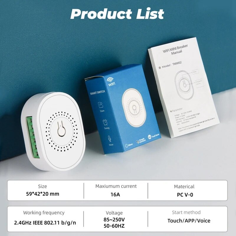 1CH Tuya Wifi prekidač ventilator kontroler pametni dom bezstupanjska brzina prekidač regulator napona za Alexa Google Smart Life izdržljiv