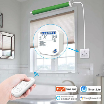 Tuya Smart Life Διακόπτης τυφλών κουρτινών WiFi με τηλεχειριστήριο για αντηλιακό ηλεκτρικό ρολό Google Home Alexa Smart Home
