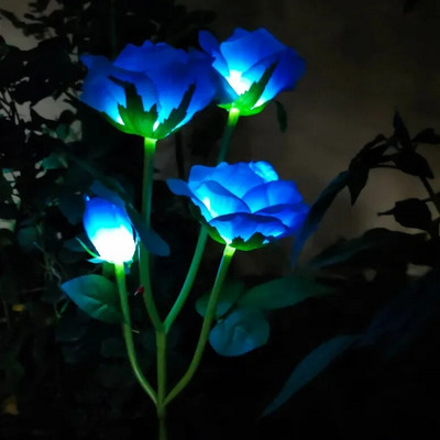 LED solarna simulacija svjetla za cvijet ruže Vodootporna vrtna svjetiljka za krajolik Vanjska svjetiljka za travnjak Kućna božićna svjetla za ukrasno cvijeće