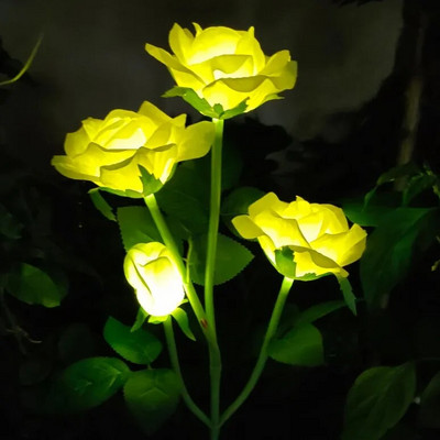 LED solarna simulacija svjetla za cvijet ruže Vodootporna vrtna svjetiljka za krajolik Vanjska svjetiljka za travnjak Kućna božićna svjetla za ukrasno cvijeće